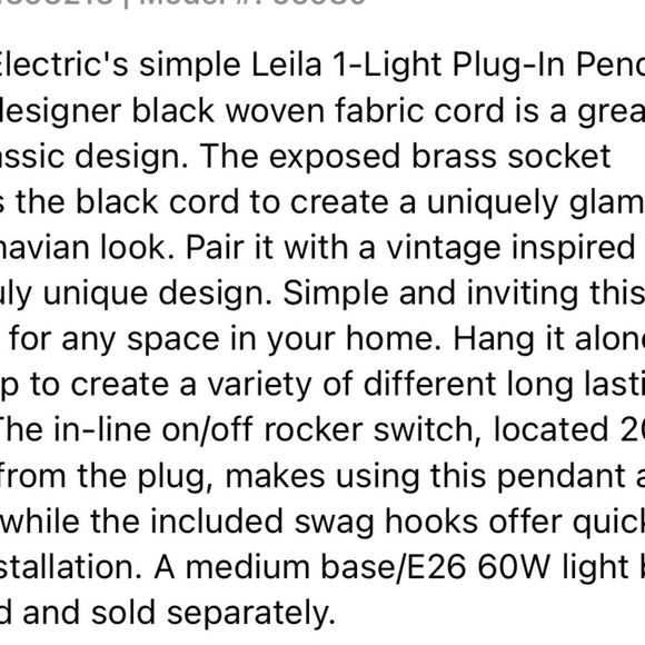 One Hanging light fixture - Picture 11 of 11